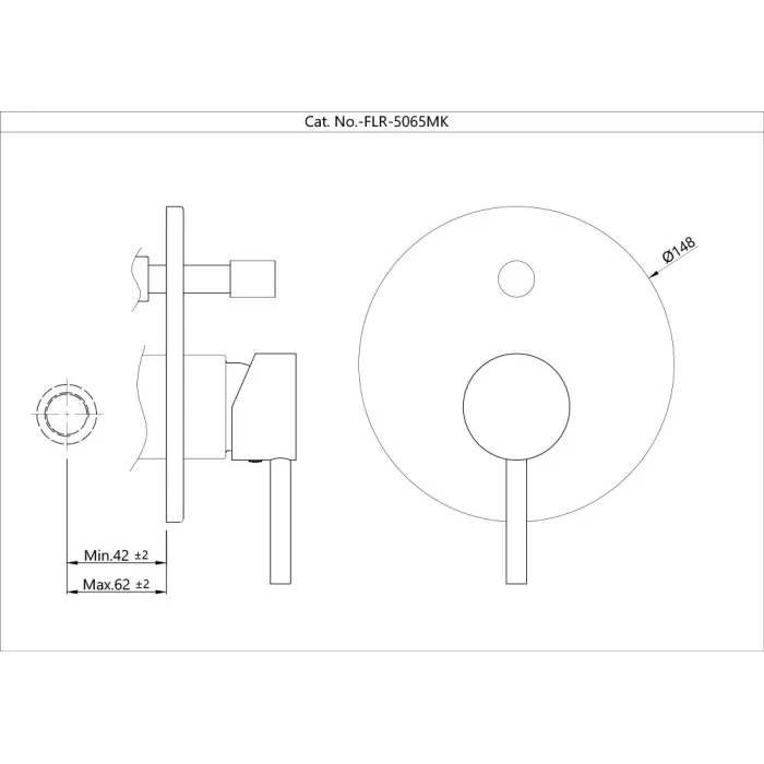 Jaquar Florentine element natynkowy z przełącznikiem chrom FLR-CHR-5065MK