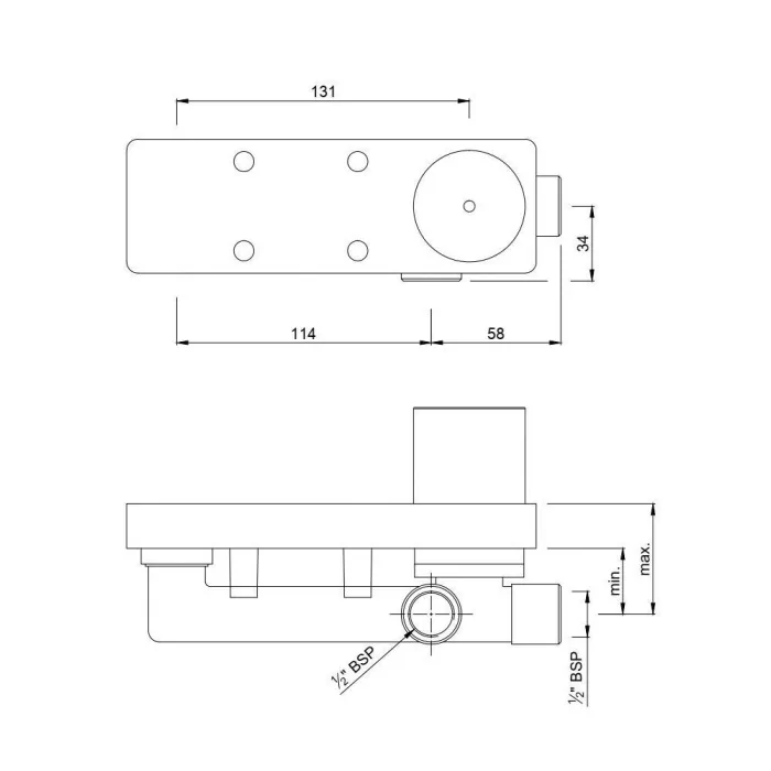 Jaquar element montażowy do baterii podtynkowej ALD-233N