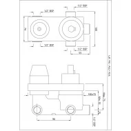 Jaquar element podtynkowy do baterii jednouchwytowej prysznicowej Aquamax ALD-783E