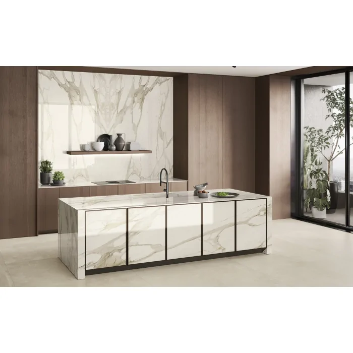 Atlas Plan Calacatta Bernini Polished NATURA VEIN 159x324 cm 20mm połysk AIRK