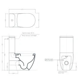 Artceram FILE 2.0 kompakt WC 37x67 rimless brown tortora Kompakty WC