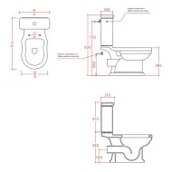 Artceram Hermitage miska WC do kompaktu biały połysk HEV0040100 Kompakty WC