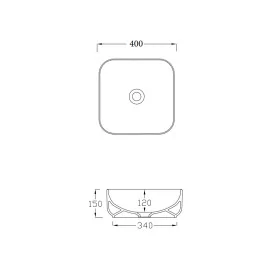 Hidra Gio Evolution umywalka stawiana na blat 40 cm brązowy mat G43E.096