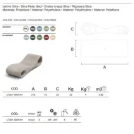 Lyxo Slice designerski leżak ogrodowy leżanka do basenu kolory