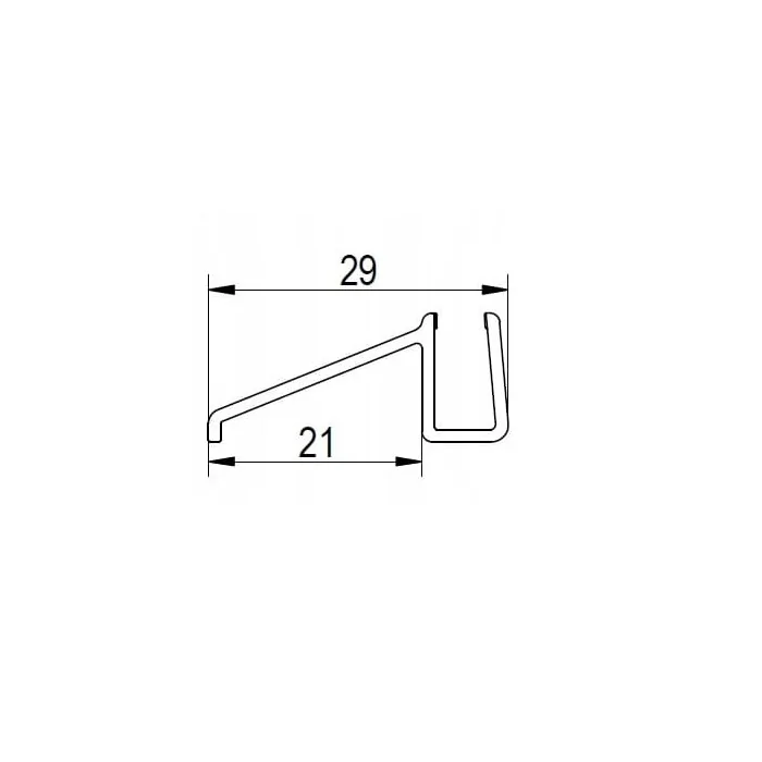 Ronal SanSwiss uszczelka dolna pozioma do kabiny prysznicowej 6 mm dł. 100 cm 51602