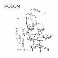 Halmar POLON fotel obrotowy ergonomiczny czarny membrana TILT