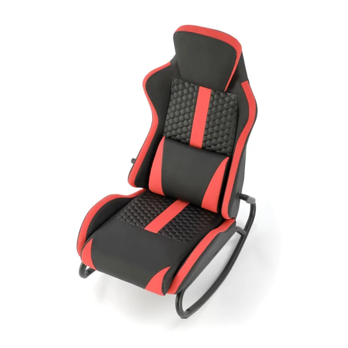 Halmar GAMER fotel gamingowy czarny/czerwony sim racing eco skóra