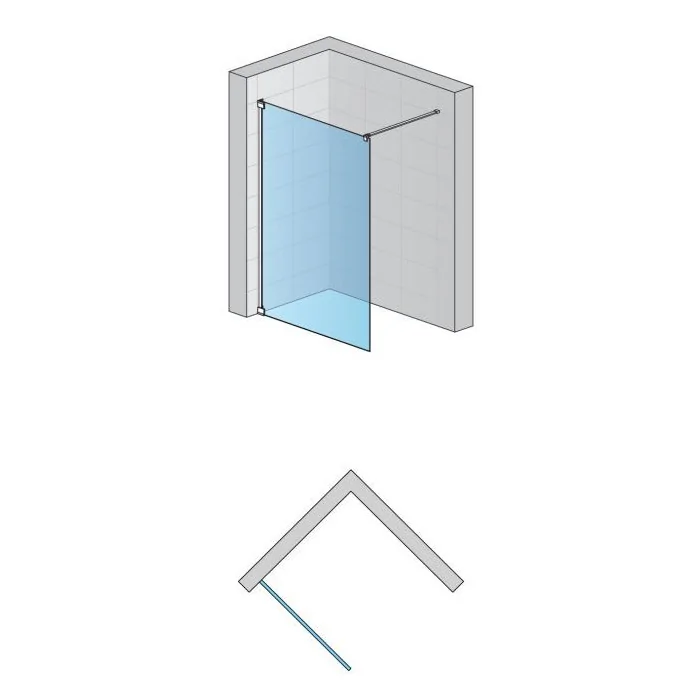 Ronal Cadura CAT4 Walk-In ścianka prysznicowa 100 cm srebrny połysk/szkło przezroczyste CAT41005007