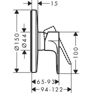 Hansgrohe Rebris S jednouchwytowa bateria prysznicowa podtynkowa do iBox universal 72667670