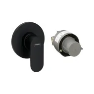 Hansgrohe Rebris S Zestaw prysznicowy podtynkowy czarny 72648670