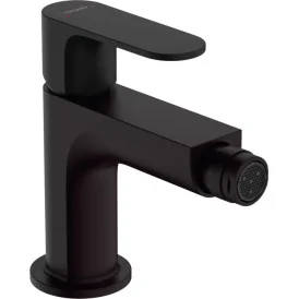 Hansgrohe Rebris S bateria bidetowa z metalowym kompletem odpływowym czarna 72212670