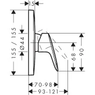 Hansgrohe Logis Jednouchwytowa bateria prysznicowa, podtynkowa do iBox universal czarny 71605670