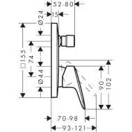 Hansgrohe Logis bateria wannowa podtynkowa do iBox universal czarny 71407670