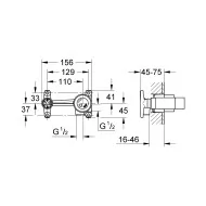 Grohe element podtynkowy baterii umywalkowej 33769000