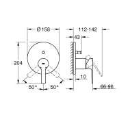 Grohe Lineare bateria podtynkowa 2-wyjściowa chrom 24064001