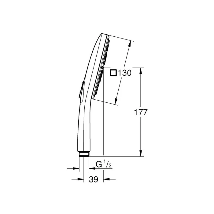 Grohe Rainshower SmartActive 130 Cube słuchawka prysznicowa 3 funkcje chrom 26550000