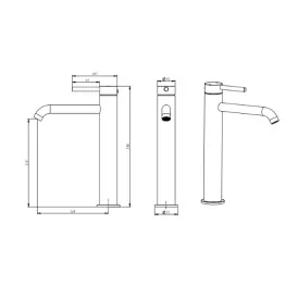 Emporia Fly bateria umywalkowa wysoka chrom 03011CHR