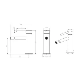 Emporia Fly bateria bidetowa czarny mat 03020BM