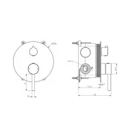 Emporia Fly bateria prysznicowo-wannowa podtynkowa chrom 03042CHR