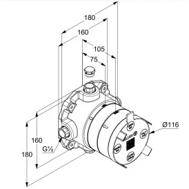 Kludi Slim.Boxx element podtynkowy baterii DN 20 88022