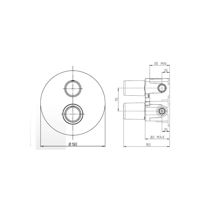 Bateria podt. termost.Cox waterbox PAINI