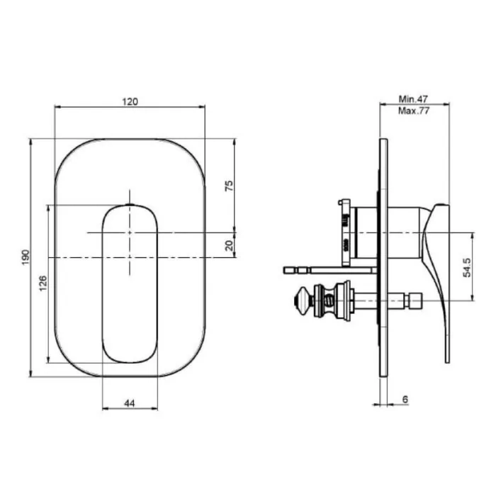 Fima Quad bateria podtynkowa wannowo-prysznicowa F3729X2CR