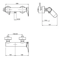 Bateria prysznicowa Quad Chrom FIMA natynkowa