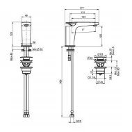 Rysunek techniczny baterii fima eclipse