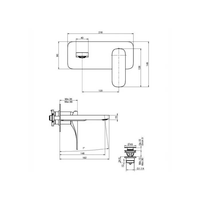 Bateria umywalkowa Quad FIMA F3741X5CR