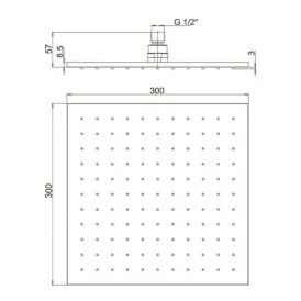 Paini deszczownica kwadratowa 30x30 chrom 50CR759Q30EA