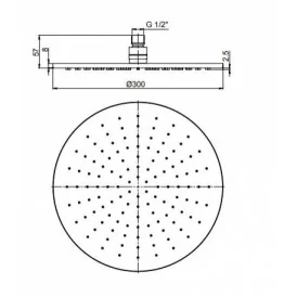 Deszczownica śr.30cm PAINI 50CR759/30EBI