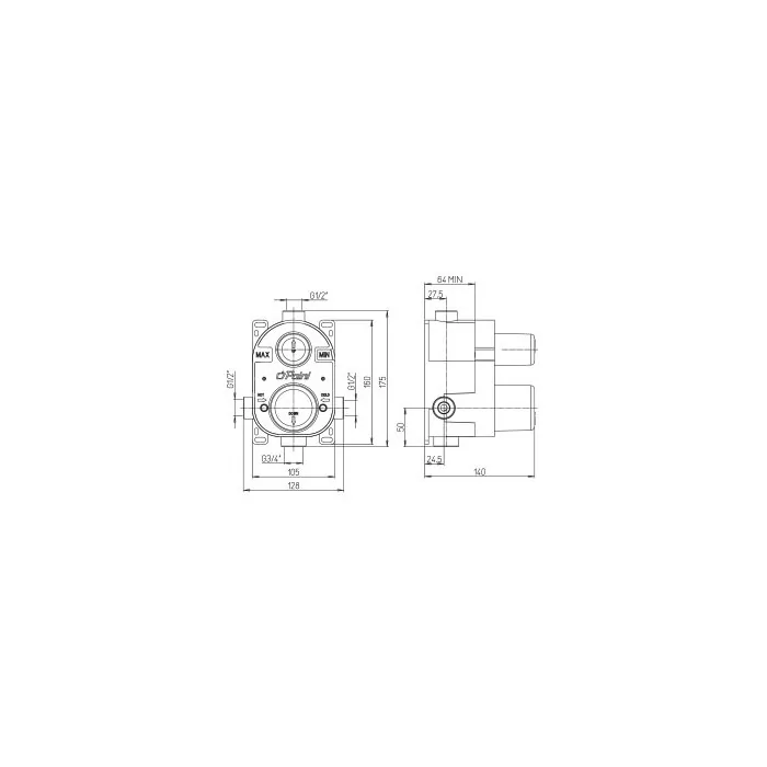 Element podtynkowy 50CC691WB PAINI water