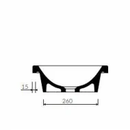 Umywalka Pia 92x36,1cm MARMORIN NABLATOWA/WPUSZCZANA W BLAT