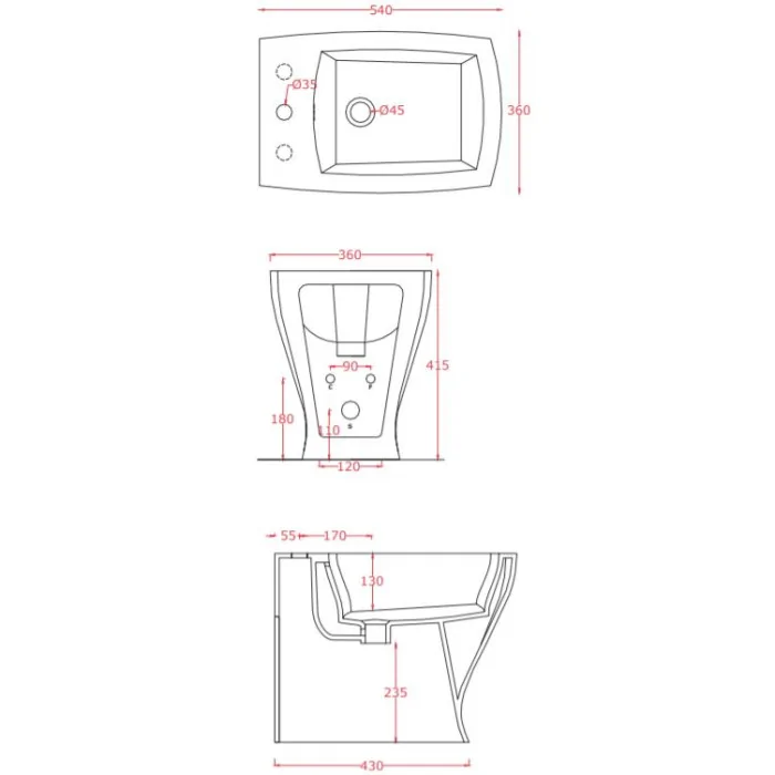 Bidet Jazz ARTCERAM JZ04