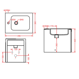 Bidet stojący BLOCK L6710