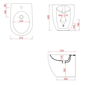 Bidet stojący File ARTCERAM Bidety