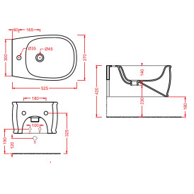 Bidet wiszący Azuley ARTCERAM AZB001 Bidety