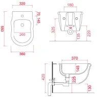 Bidet wiszący Hermitage ARTCERAM czarny Bidety