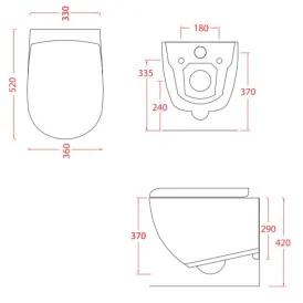 Rysunek techniczny Artceram File 2.0 FLV004