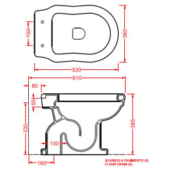 Miska WC stojąca Hermitage ARTCERAM Miski WC