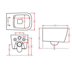 Artceram A16 miska WC wisząca 36x52 ASV0030100 Miski WC