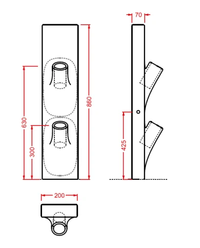 System cer. Sopra 86cm ARTCERAM OSC003 Łazienka