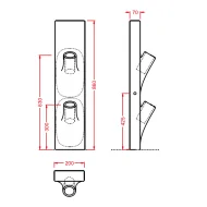 System cer. Sopra 86cm ARTCERAM OSC003 Łazienka