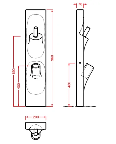 System cer. Sotto 95cm ARTCERAM OSC002 Łazienka