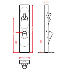 System cer. Sotto 95cm ARTCERAM OSC002 Łazienka