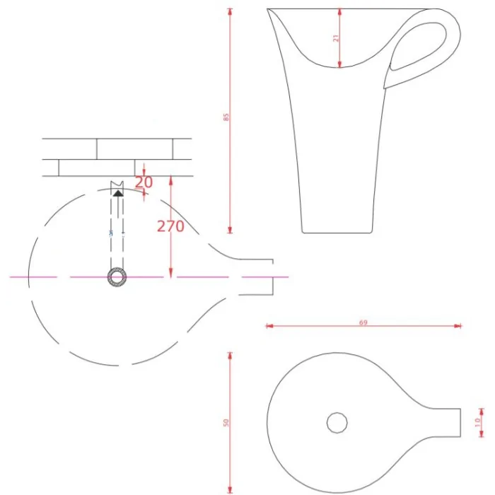 Umywalka CUP L3700