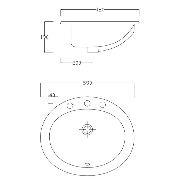 Umywalka Eolo ARTCERAM L170 59 x 48