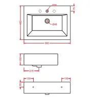 Artceram Fuori Box 65 umywalka 65x48 cm biały połysk L265 Umywalki do łazienek