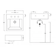 Artceram Fuori Box kwadratowa umywalka L540 TFL022