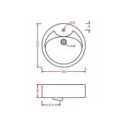 Artceram Fuori Ring umywalka nablatowa 50 cm TFL007 Umywalki do łazienek